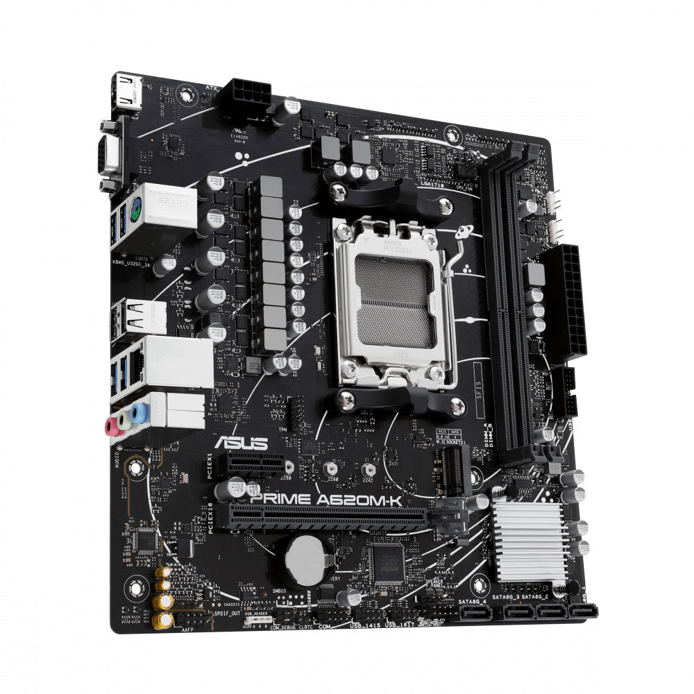 Mb Asus A620 Amd S-am5 9a Gen /2x Ddr5 5200 /hdmi /vga /m.2 /4x Usb 3.2 /micro Atx /gama Basica