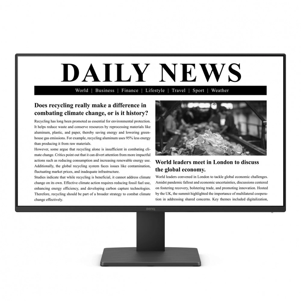 Monitor Benq Consumo Gw2491 23.8 1920x1080 Hdmi 1.4x1 Display Port 1.2x1 Audifonos Sin Bocina Negro Tecnologia Eye Care Tres AÑos De Garantia