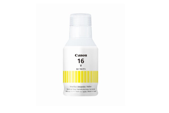 Botella De Tinta Canon Gi-16 Amarillo,rendimiento 9,000 Paginas,compatible: Maxify Gx7010,maxify Gx6010,maxify Gx5010