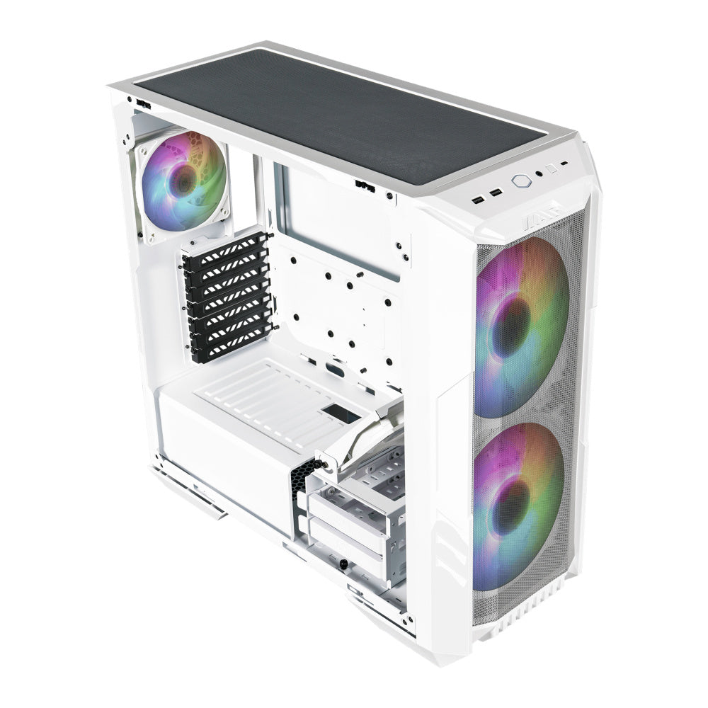 Gabinete Cooler Master Masterbox Haf 500/blanco/midi Tower/micro-atx/ventana Argb.