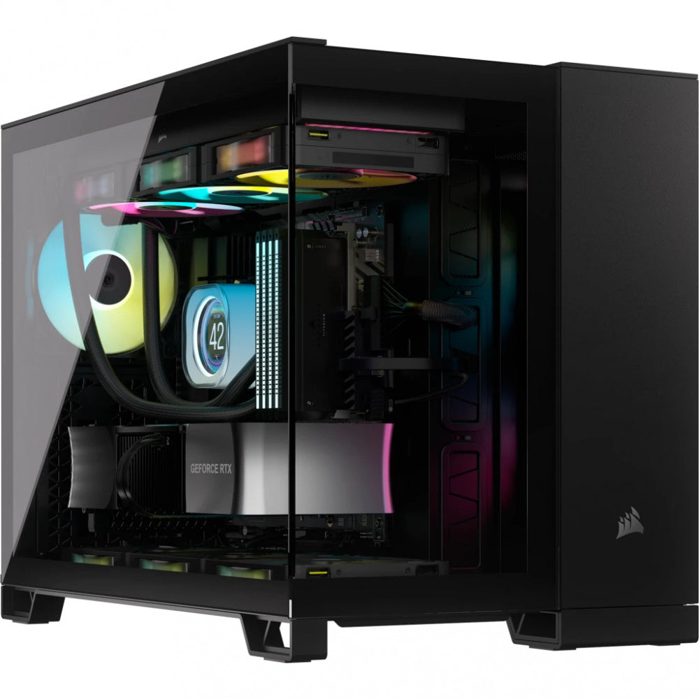 Gabinete Corsair 2500x Link/ Negro/semi- Torre/ Micro-atx Mitx /cristal Templado/gamer/ Cc-9011267-ww