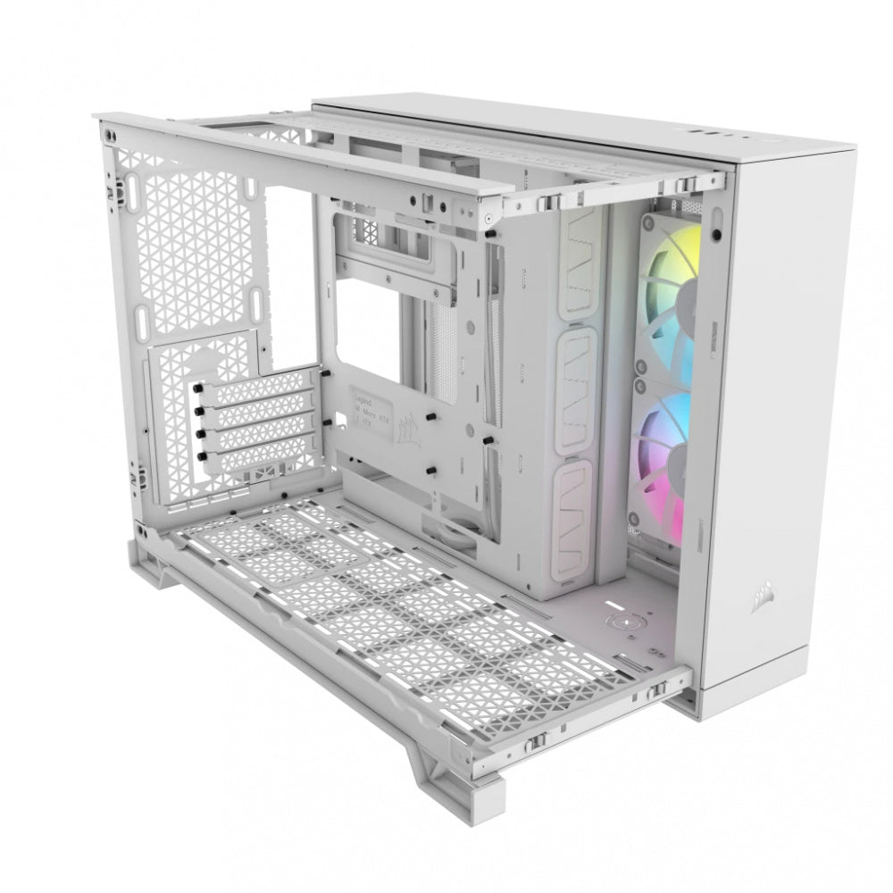 Gabinete Corsair 2500x Link /blanco /semitorre/microatx-mitx / Cristal Templado/gamer/ Rgb (cc-9011268-ww)