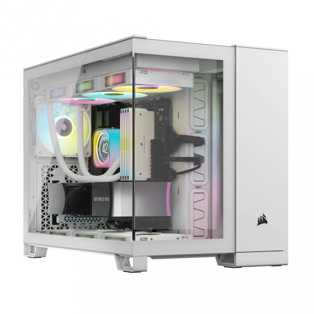 Gabinete Corsair 2500x Link /blanco /semitorre/microatx-mitx / Cristal Templado/gamer/ Rgb (cc-9011268-ww)