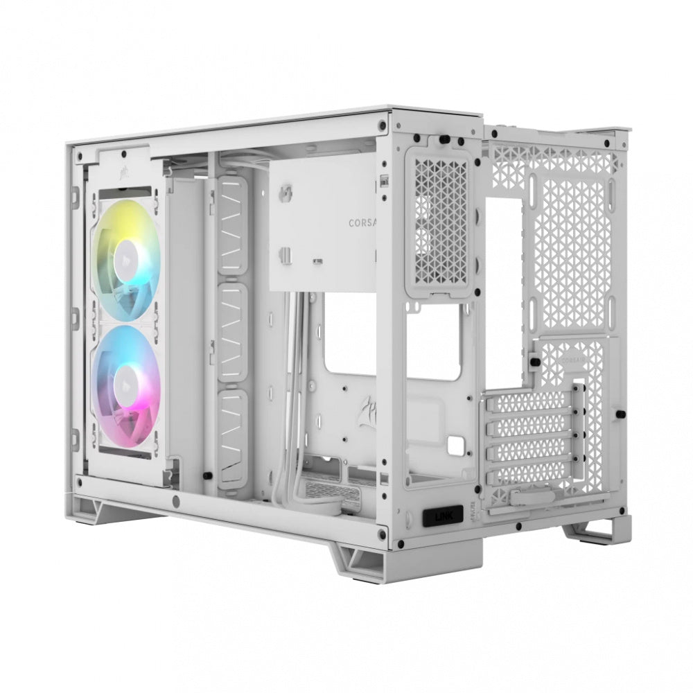 Gabinete Corsair 2500x Link /blanco /semitorre/microatx-mitx / Cristal Templado/gamer/ Rgb (cc-9011268-ww)