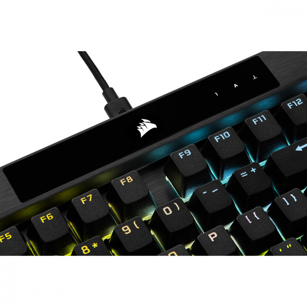 Teclado Corsair K70 Rgb Pro/Óptico-mecÁnico/led Rgb Retroiluminado/corsair Opx/negro/teclas Pbt Negras/ (ch-910941a-na)