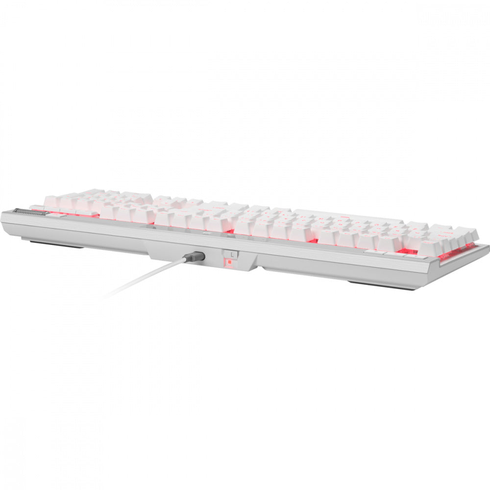 Teclado Corsair K70 Rgb Pro/ Óptico-mecÁnico/ Led Rgb Retroiluminado /corsair Opx/blanco/ Teclas Pbt Blancas/ (ch-910951a-na)