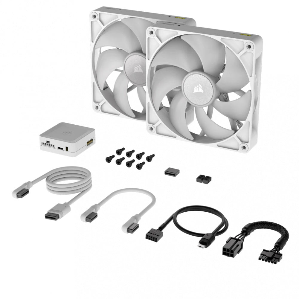 Ventilador Corsair Cue Link/140mm/blanco/gamer/kit