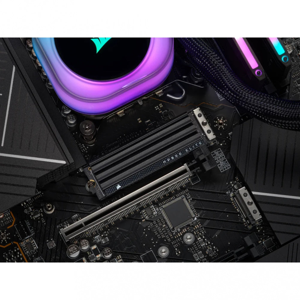 Unidad De Estado Solido Interno Corsair Mp600 Elite 2tb M.2 2280 Nvme Pcie Gen 4x4 Lectura 7000mb/s Escrit 6500mb/s Disipador (cssd-f2000gbmp600ehs)