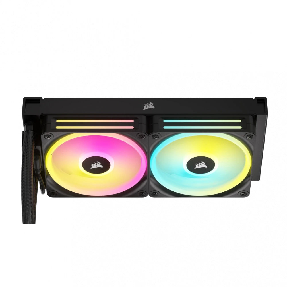 Disipador Con Enfriamiento Liquido Corsair Icue Link H100i/ 240 Mm/ S-1700 1200/ Am5 Am4/ Rgb Negro