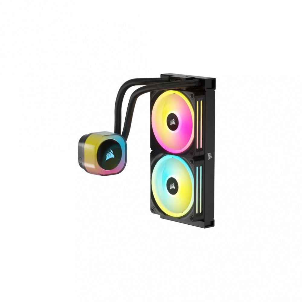 Disipador Con Enfriamiento Liquido Corsair Icue Link H100i/ 240 Mm/ S-1700 1200/ Am5 Am4/ Rgb Negro