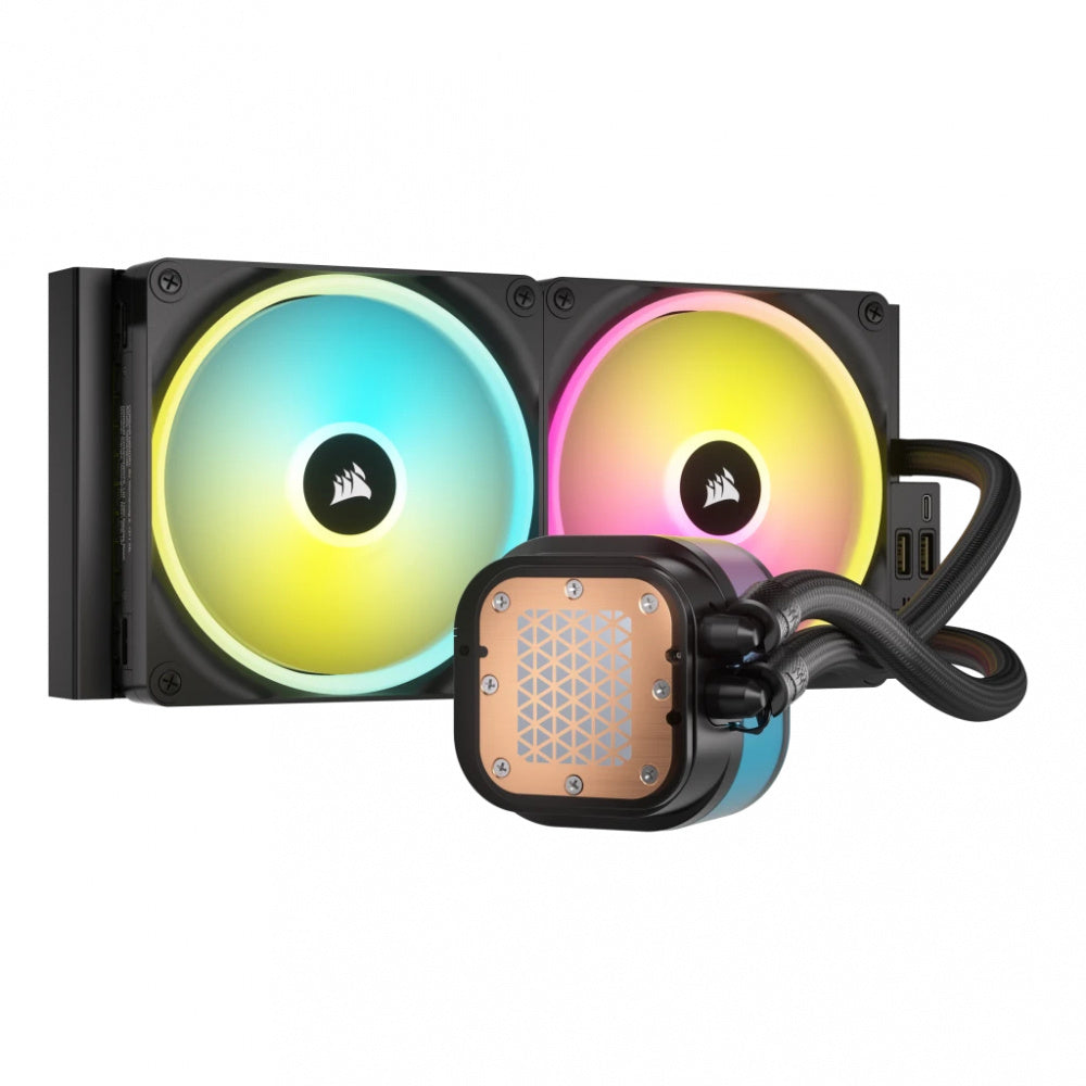 Disipador Con Enfriamiento Liquido Corsair Icue Link H115i / 280 Mm/ S-1700 1200/ Am5 Am4/ Rgb