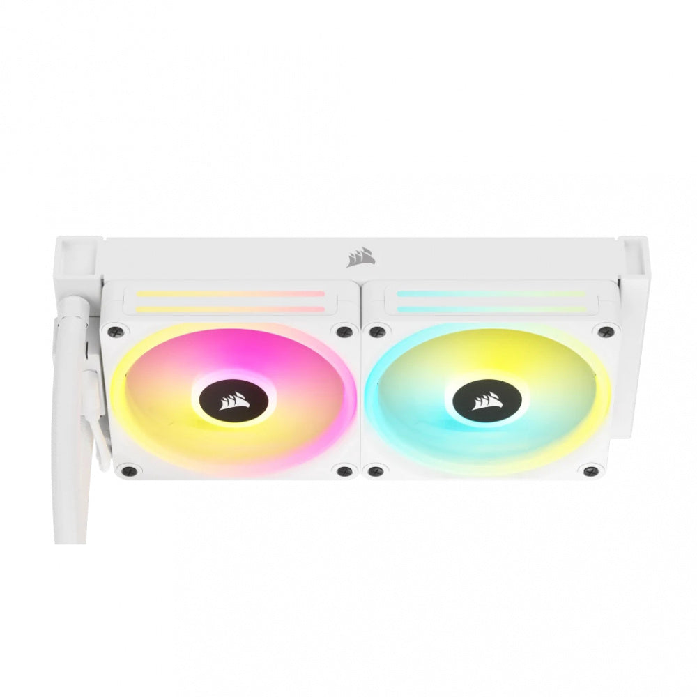 Disipador Con Enfriamiento Liquido Corsair Icue Link H100i Aio / 240 Mm/ S-1700 1200/ Am5 Am4/ Rgb Blanco