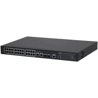 Switch/ Dahua/ Dh-s4228-24gt-360/ Gigabit 24 Puertos Administrable/ Capa 2/ 2 Puertos Hi-poe/ Redundancia De Red: Stp/ Rstp/ Transmision De Larga Distancia De 250 M/ 56 Gbps/ Poe