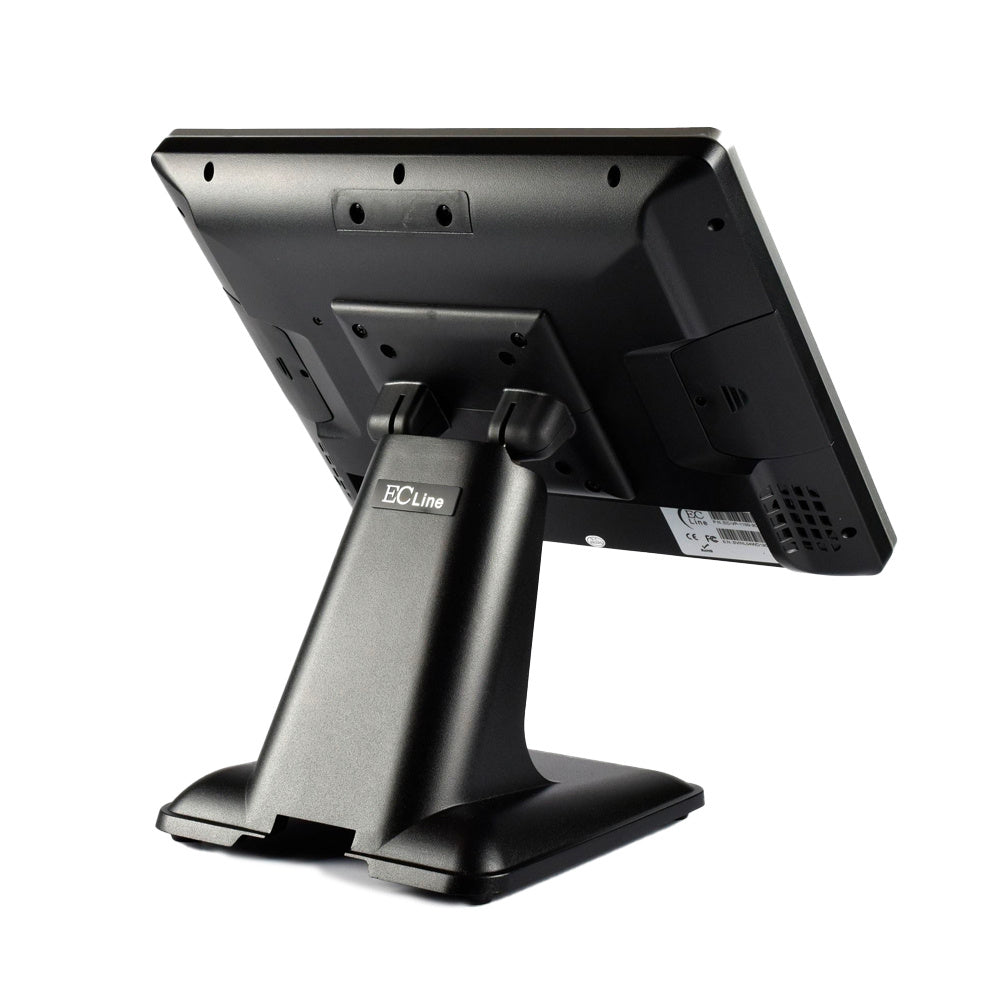 Terminal Punto De Venta Ec Line Ec-vp-1100-256-win, Aio Touch, Negro, 15 Pulgadas, Win 10 Oit Enterprise, Celeron J6412, Ram 8 Gb, 256 Gb Ssd, 4 Usb, Ethernet, Serial, Rj11