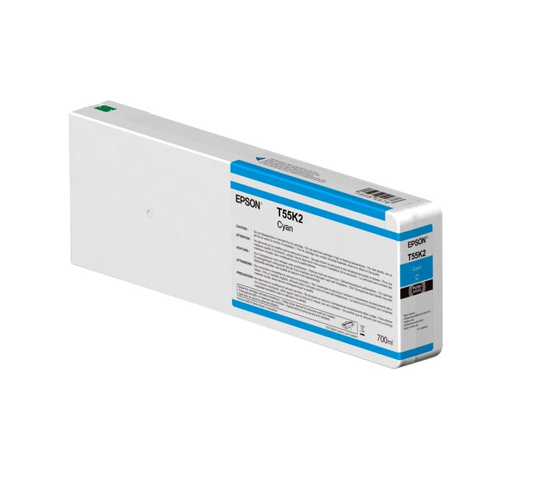 Cartucho Epson Modelo T55k Ultrachrome Hd / Hdx Cyan, Para Plotter P6000/ P7000/ P8000/ P9000 700 Ml