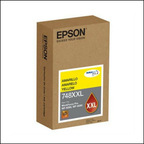Cartucho Epson Modelo T748xxl Amarillo, Para Wf-6090, Wf-6590, Alta Capacidad, Rendimeinto De 7,000 Impresiones, Costo Pp $0.18c