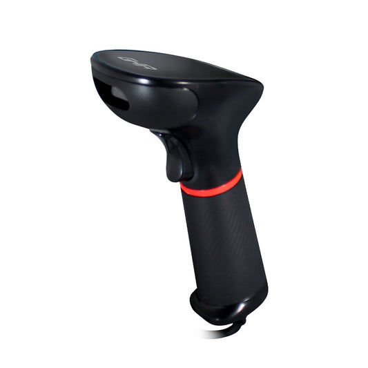 Lector De Codigos De Barra Ghia Gs2db2 / 2d / Led Rojo / Usb / Con Base / Qr / Negro