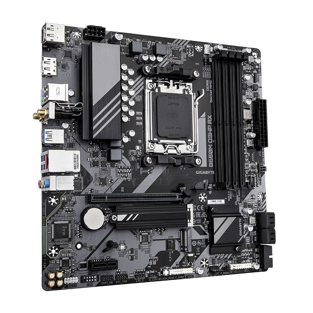 Tarjeta Madre Gigabyte B650m D3hp Ax / Socket Amd Am5 / Ryzen Serie 9000 / Ddr5 / Dp / Hdmi / Wifi 6e / Micro Atx / Gama Media
