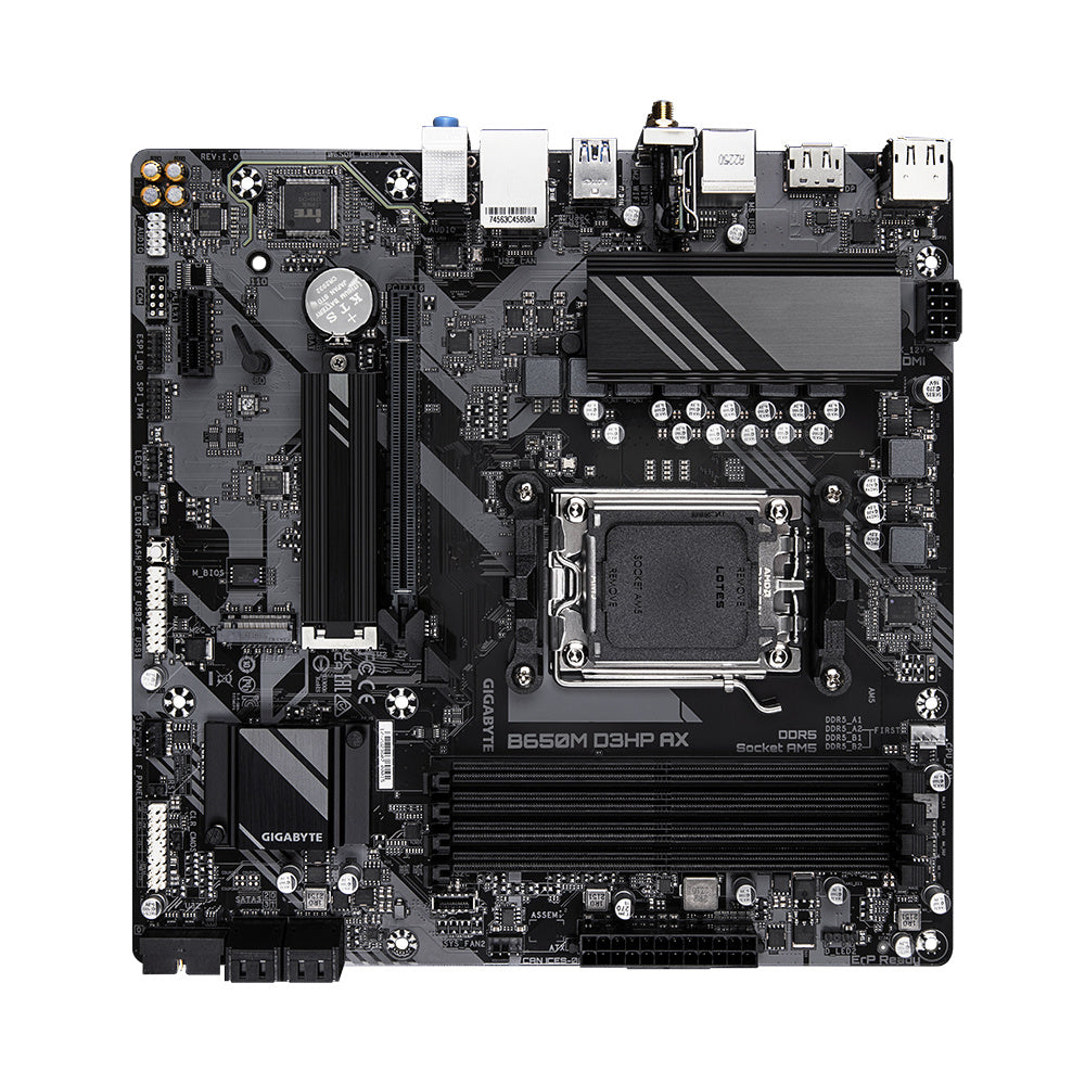 Tarjeta Madre Gigabyte B650m D3hp Ax / Socket Amd Am5 / Ryzen Serie 9000 / Ddr5 / Dp / Hdmi / Wifi 6e / Micro Atx / Gama Media