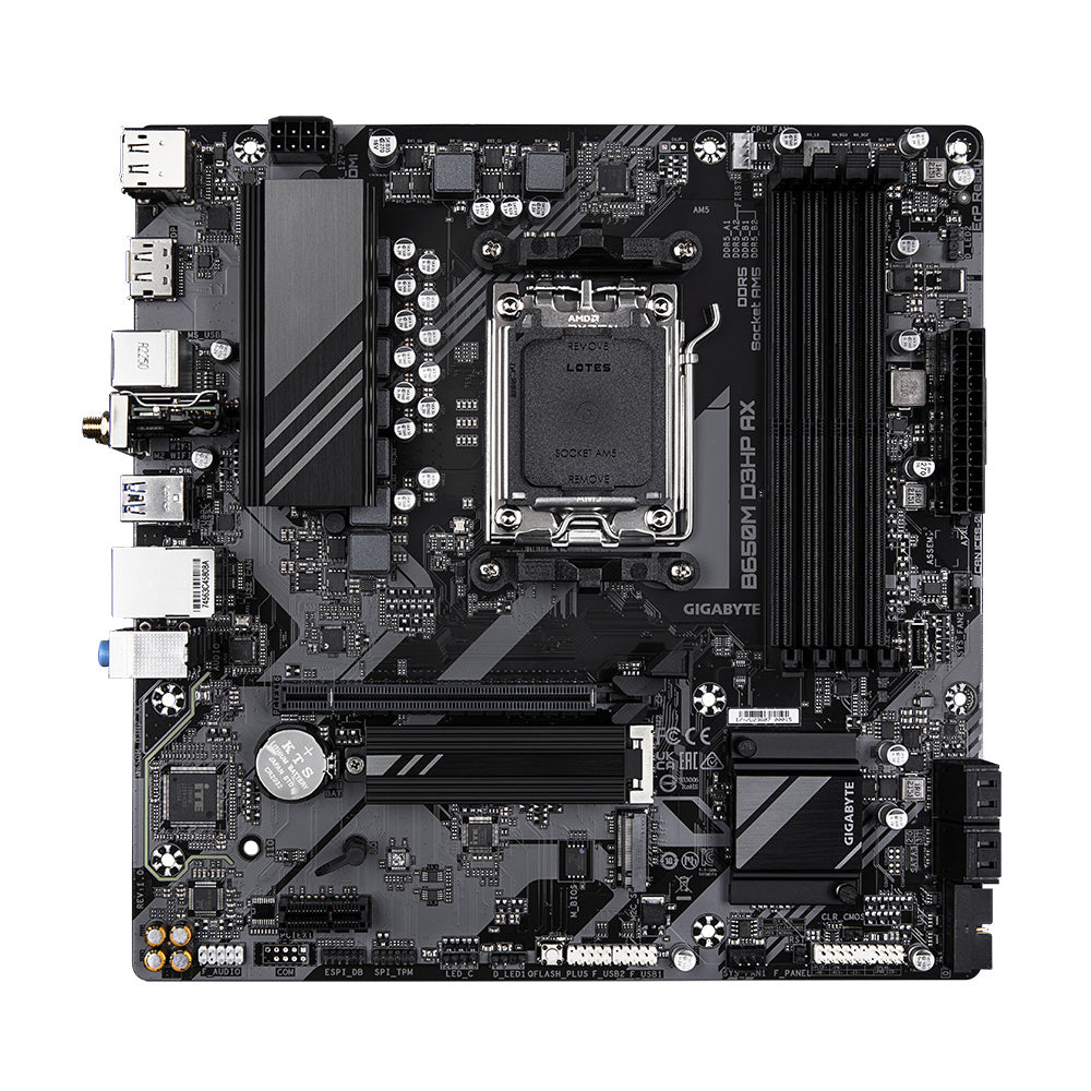 Tarjeta Madre Gigabyte B650m D3hp Ax / Socket Amd Am5 / Ryzen Serie 9000 / Ddr5 / Dp / Hdmi / Wifi 6e / Micro Atx / Gama Media