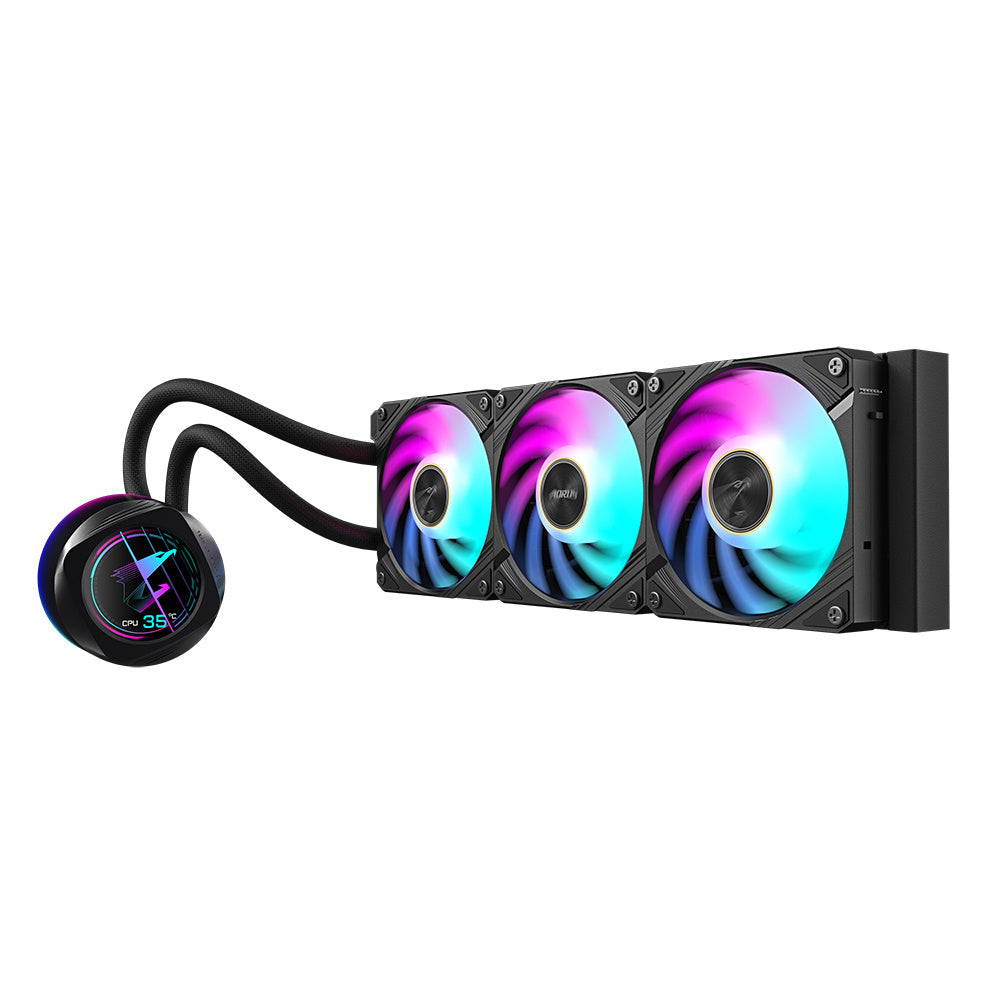 Disipador De Enfriamiento Liquido Gigabyte Gp-aorus Waterforce X Ii 360 / Intel 115x, 1200, 1700 / Amd Tr4, Am5, Am4, Str5 / 360mm / Color Negro