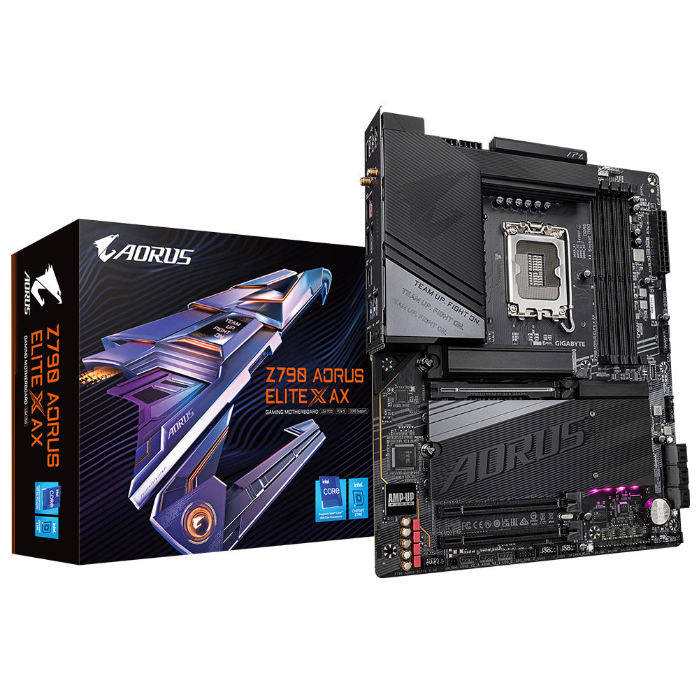 Tarjeta Madre Gigabyte Z790 Aorus Elite X Ax / Lga 1700 14/13/12 Gen / Ddr5 / Hdmi / Dp / Wifi 6 / Bt 5.3 / Atx / Gaming