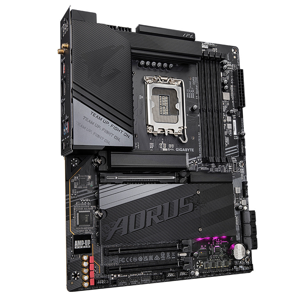 Tarjeta Madre Gigabyte Z790 Aorus Elite X Ax / Lga 1700 14/13/12 Gen / Ddr5 / Hdmi / Dp / Wifi 6 / Bt 5.3 / Atx / Gaming