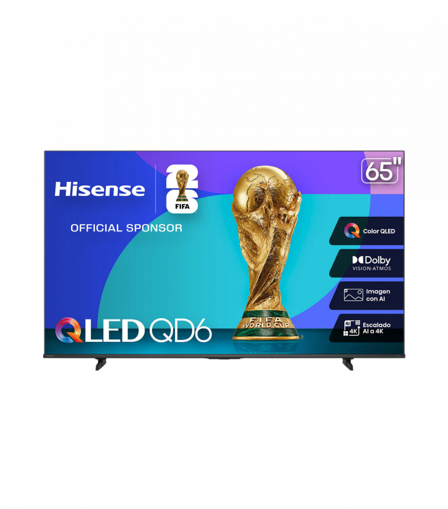 Television 65 Pulgadas Qled Hisense 65qd6qv Smart Vidaa Tv, Uhd 4k, Dolby Vision, Dolby Atmos, Wifi