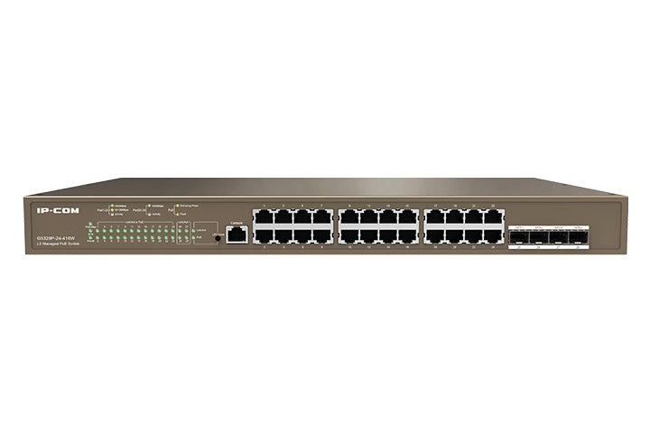 Switch Tenda G5328p-24-410w Ip-com Capa 3 28 Puertos 24 Poe-410 Watts 4 Puertos Sfp 1000 Base-x Admite Abundantes Servicios, Como Enrutamiento Estatico Basado En Ipv4 Vlan Igmp Qos Acl Dhcp