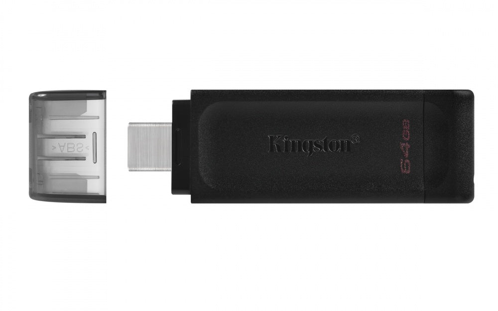 Memoria Flash Usb Kingston Data Traveler 70 64gb Gen 1 3.2 Tipo C Negro (dt70/64gb)