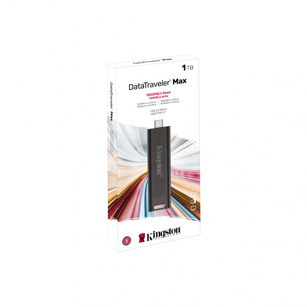 Memoria Flash Usb Kingston Data Traveler Max 1tb 1000r/900w Gen 2 3.2 Tipo C Negro (dtmax/1tb)