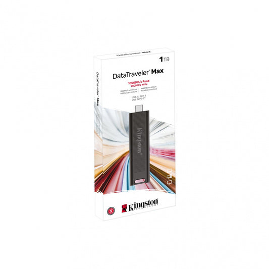Memoria Flash Usb Kingston Data Traveler Max 1tb 1000r/900w Gen 2 3.2 Tipo C Negro (dtmax/1tb)