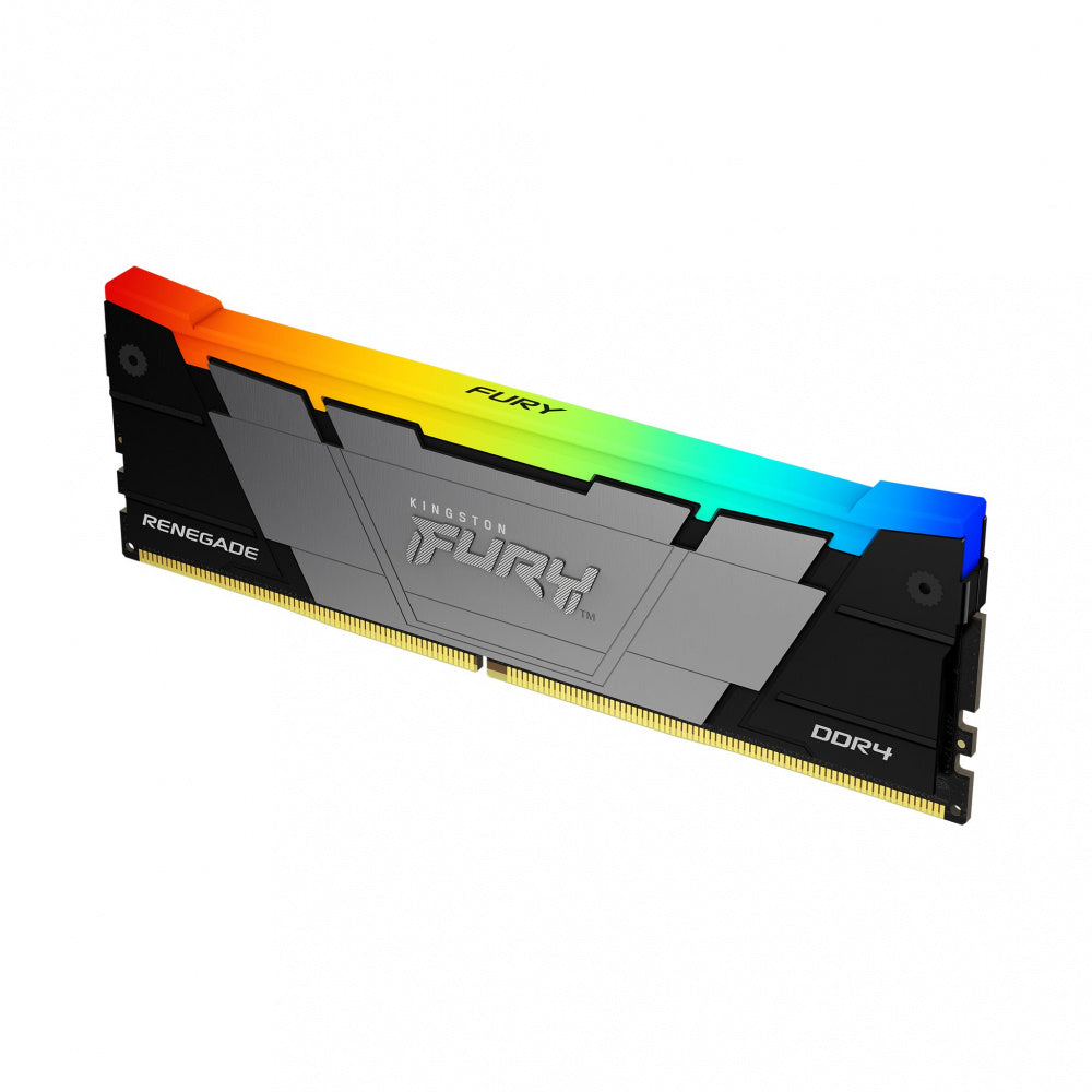 Memoria Ram Kingston Dimm Ddr4 16gb 3200mt/s Fury Renegade Black Xmp Rgb Cl16 288pin 1.35v C/disipador De Calor P/pc/gamer/alto Rendimiento Kf432c16rb12a/16