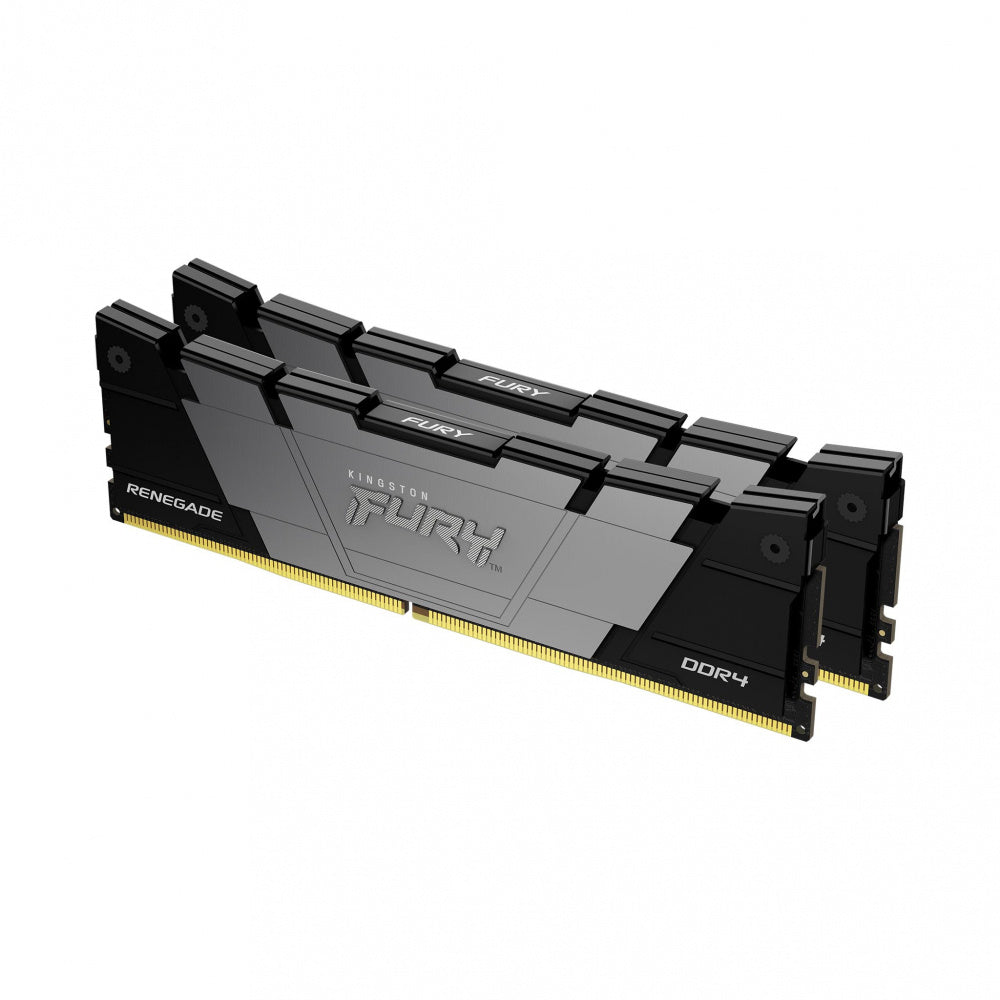 Memoria Ram Kingston Dimm Ddr4 32gb 2x16gb 3200mt/s Fury Renegade Black Xmp Cl16 288pin 1.35v C/disipador De Calor P/pc/gamer/alto Rendimiento Kit 2 Kf432c16rb12k2/32