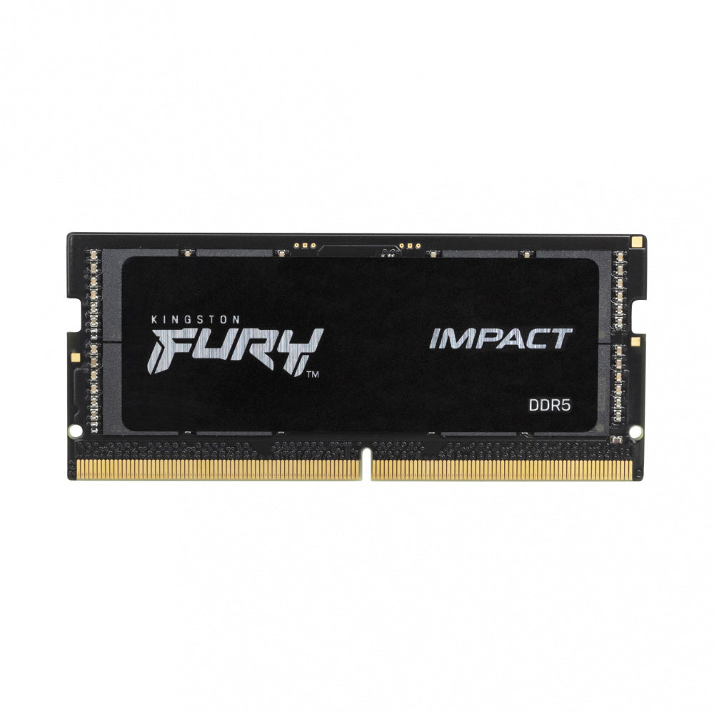 Memoria Ram Kingston Sodimm Ddr5 32gb 5600mt/s Fury Impact Black Cl40 262pin 1.1v C/difusor De Calor P/laptop Kf556s40ib-32