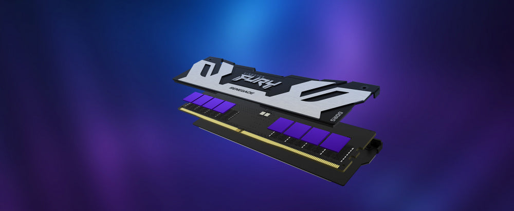 Memoria Ram Kingston Dimm Ddr5 48gb 6000mt/s Fury Renegade Silver Xmp Cl32 288pin 1.35v C/disipador De Calor P/pc/gamer/alto Rendimiento Kf560c32rs-48
