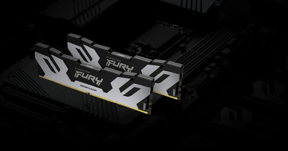 Memoria Ram Kingston Dimm Ddr5 48gb 6000mt/s Fury Renegade Silver Xmp Cl32 288pin 1.35v C/disipador De Calor P/pc/gamer/alto Rendimiento Kf560c32rs-48