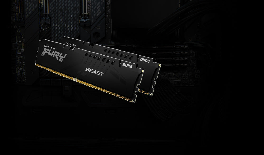 Memoria Ram Kingston Dimm Ddr5 16gb 6000mt/s Fury Beast Black Expo Cl36 288pin 1.25v C/disipador De Calor