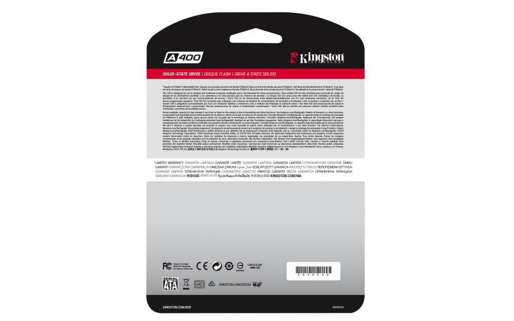 Unidad De Estado Solido Kingston Interno A400 240gb 2.5 Sata3 7mm Lect.500 Escrit.320mb/s Pc/laptop Sa400s37/240g