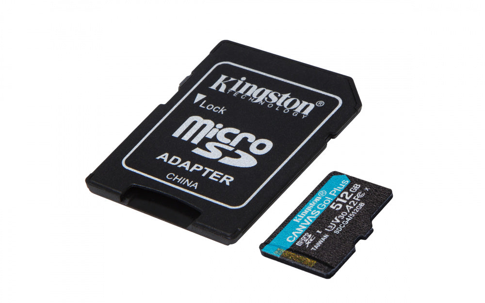 Memoria Flash Micro Sd Kingston Sdxc Canvas Go Plus 512gb 200mb/s Uhs-i U3 V30 C/adaptador (sdcg4/512gb)