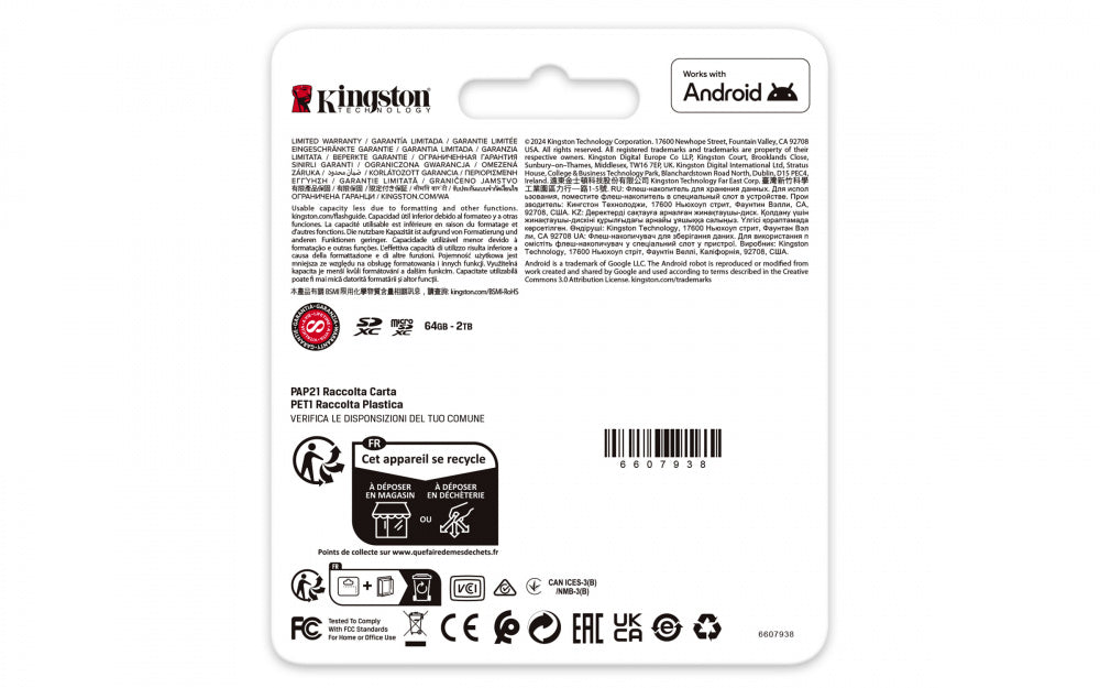 Memoria Flash Micro Sd Kingston Sdxc Canvas Go Plus 512gb 200mb/s Uhs-i U3 V30 C/adaptador (sdcg4/512gb)