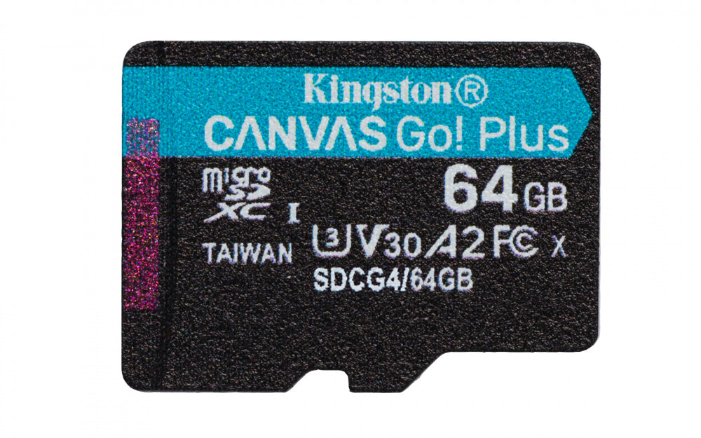 Memoria Flash Micro Sd Kingston Sdxc Canvas Go Plus 64gb 200mb/s Uhs-i U3 V30 C/adaptador (sdcg4/64gb)