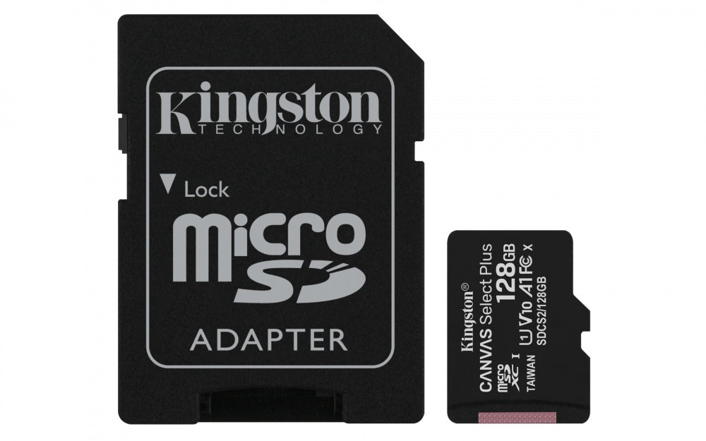 Memoria Flash Micro Sd Kingston Sdxc Canvas Select Plus 128gb 100r Uhs-i U1 V10 C/adaptador (sdcs2/128gb)