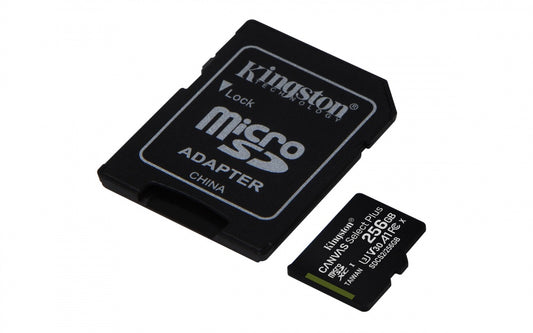 Memoria Flash Micro Sd Kingston Sdxc Canvas Select Plus 256gb 100r Uhs-i U3 V30 C/adaptador (sdcs2/256gb)