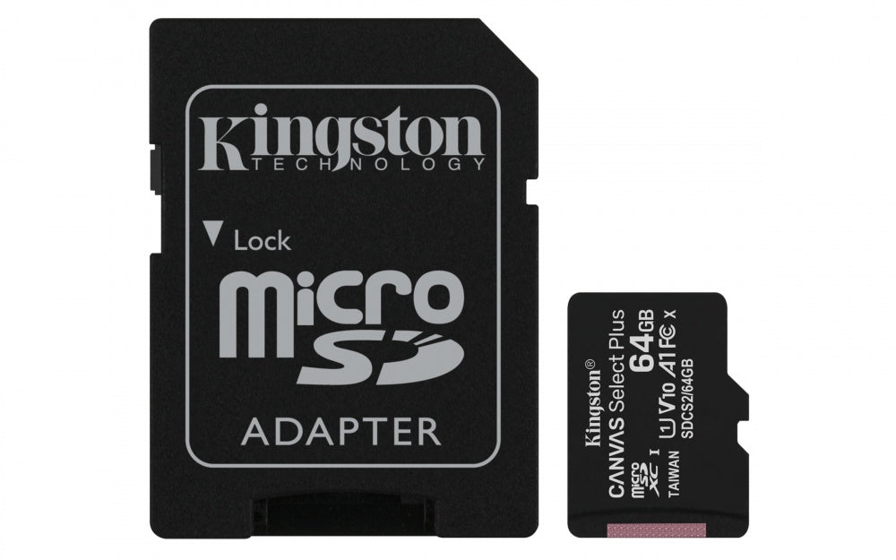 Memoria Flash Micro Sd Kingston Sdxc Canvas Select Plus 64gb 100r Uhs-i U1 V10 C/adaptador Sdcs2/64gb