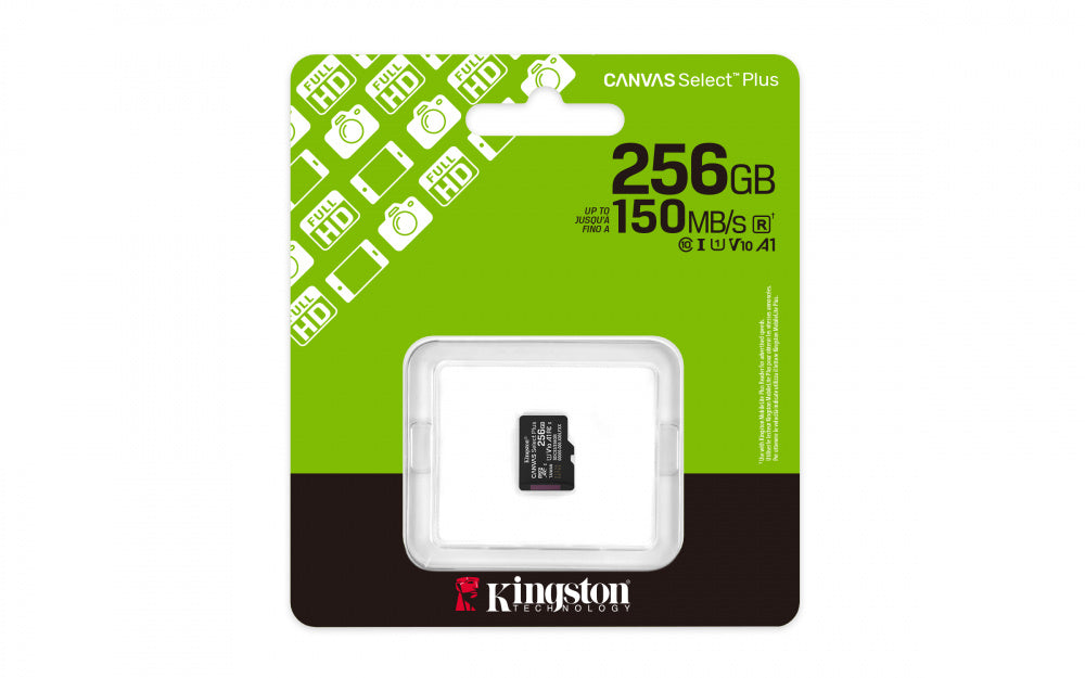 Memoria Flash Micro Sd Kingston Sdxc Canvas Select Plus 256gb 150mb/s Uhs-i U1 V10 Sin/adaptador (sdcs3/256gbsp)