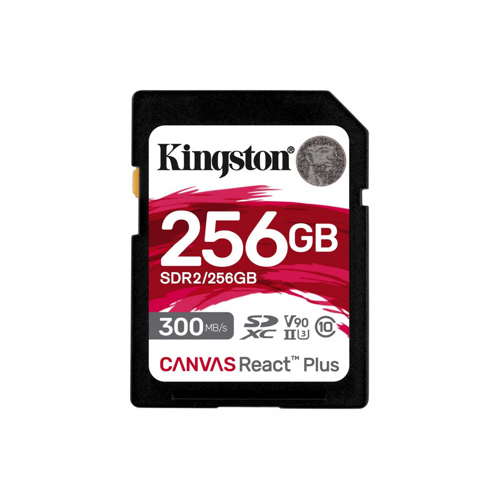 Memoria Flash Sd Kingston Sdxc Canvas React Plus 256gb 300r/260w Uhs-ii U3 V90 (sdr/256gb)