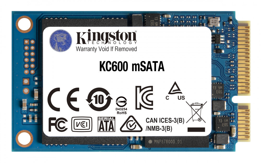 Unidad De Estado Solido Kingston Interno Skc600 1024gb Sata3 Msata Lect.550/escrit.520mb/s Nand 3d Tlc (skc600ms/1024g)