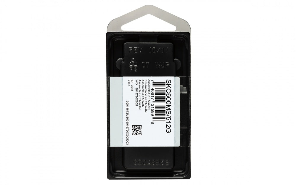 Unidad De Estado Solido Kingston Interno Skc600 512gb Sata3 Msata Lect.550/escrit.520mb/s Nand 3d Tlc (skc600ms/512g)