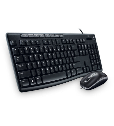 Teclado/mouse Logitech Mk200 Negro Alambricos Multimedia/optico Usb Pc